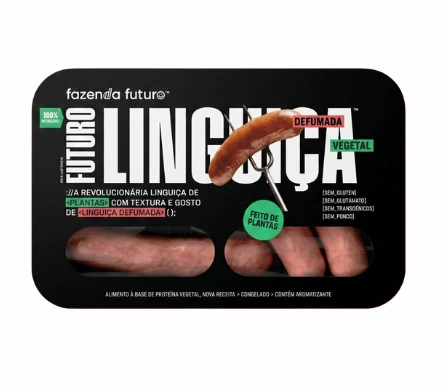 Linguiça Vegetal Defumada Fazenda Futuro 250g refrig.