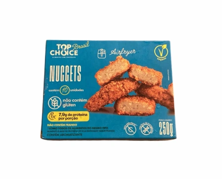 Nuggets Vegetal Sabor Frango Top Choice 250g refrig.