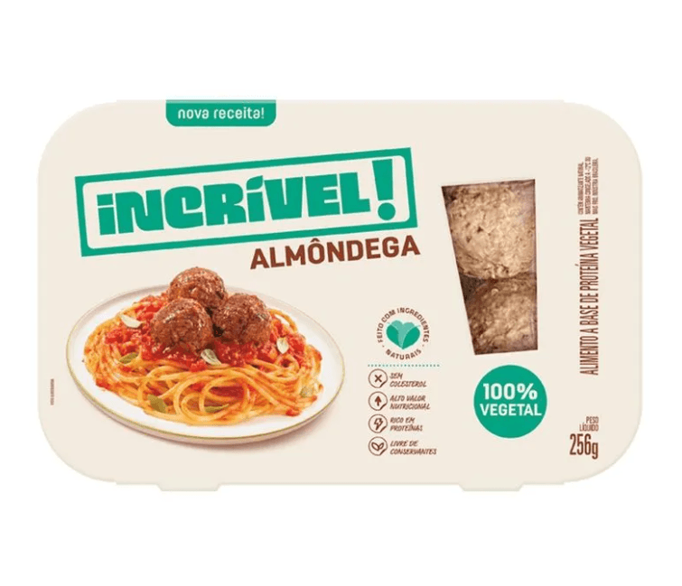 Almondegas Vegetal Incrivel 256g refrig.