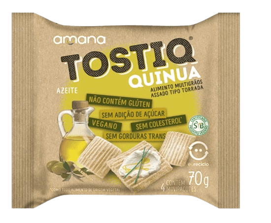 Amana Tostiq Quinua Azeite Zero 70g