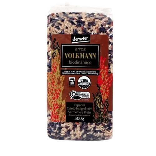 Arroz Cateto Integral com Vermelho e Preto Volkmann 500g