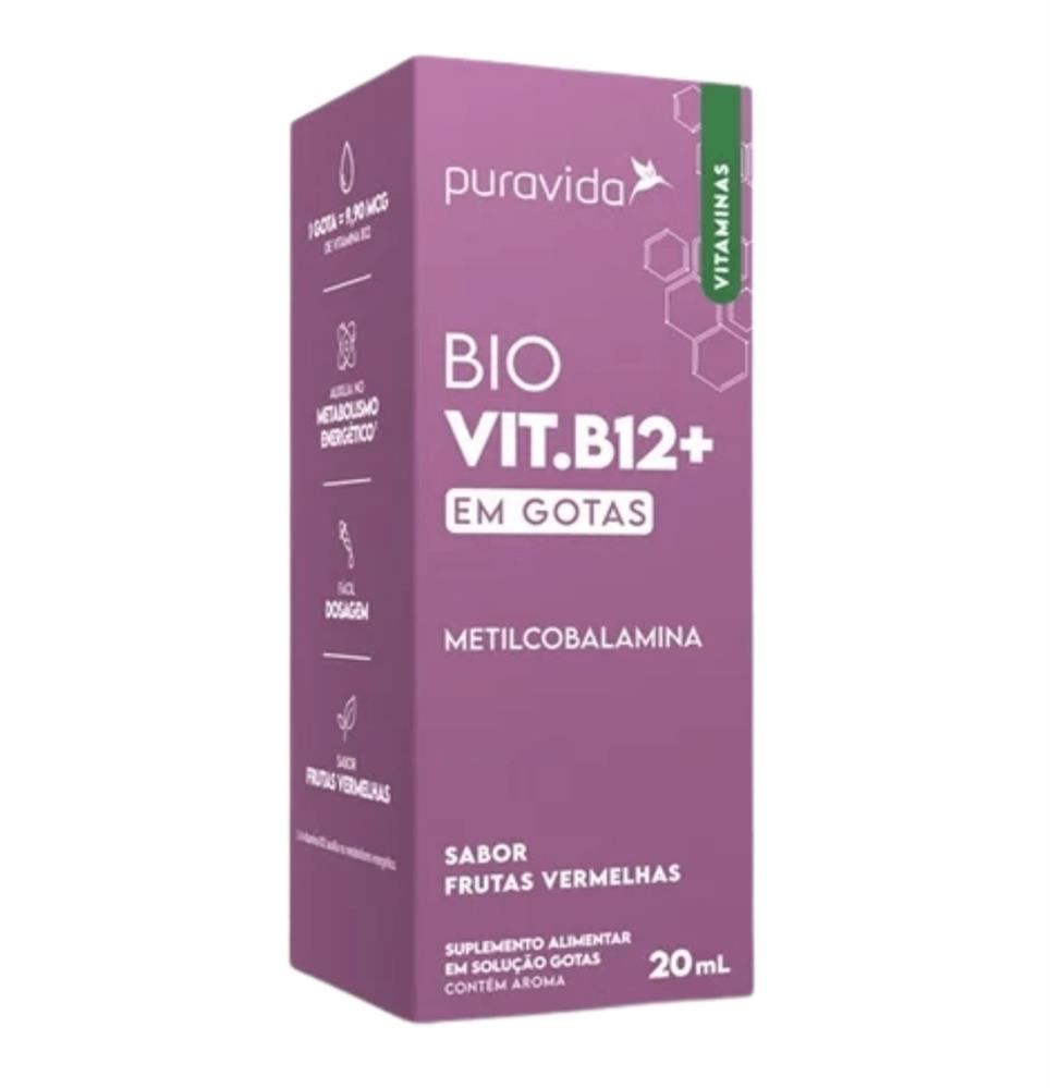 B12 Drops Metilcobalamina Biodisponivel Em Gotas Puravida  20ml