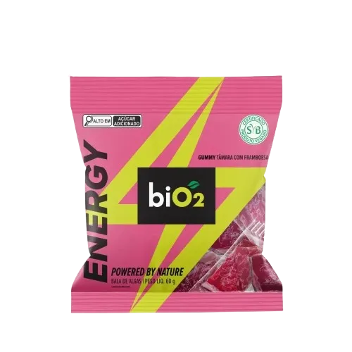 Bala de Algas Tâmara com Framboesa Bio2 60g