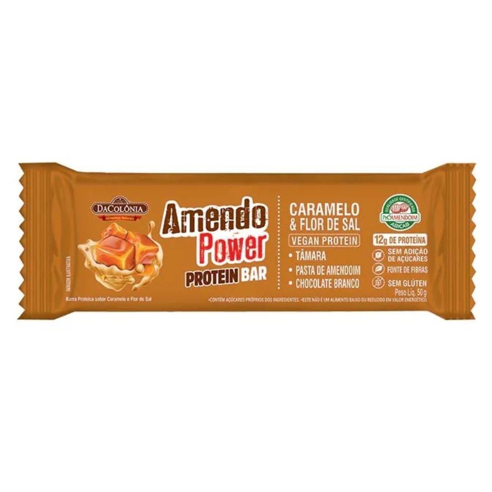 Barra Amendopower Protein Bar Caramelo e Flor de Sal Dacolônia 50g