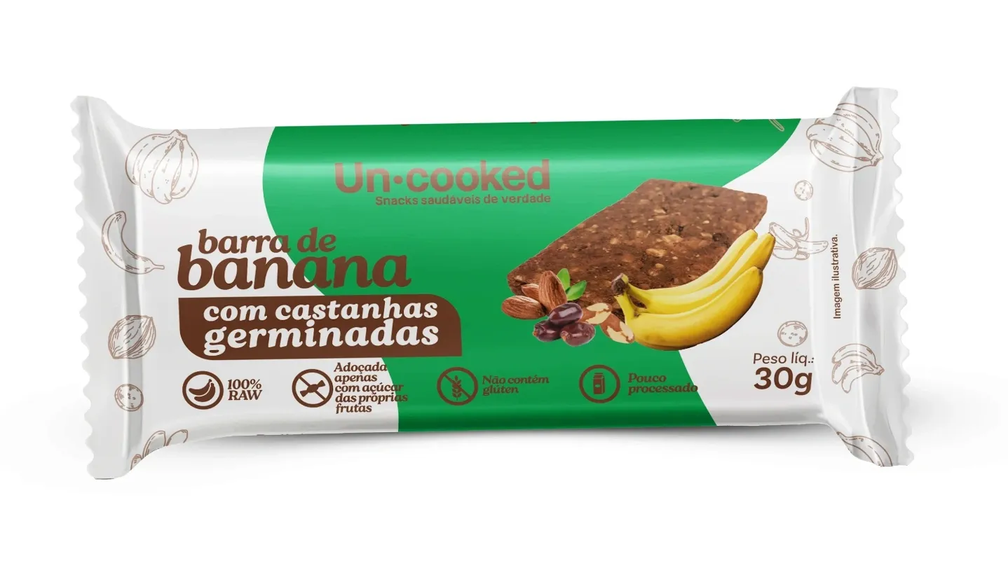 Barra de Banana com Castanhas Uncooked 30g