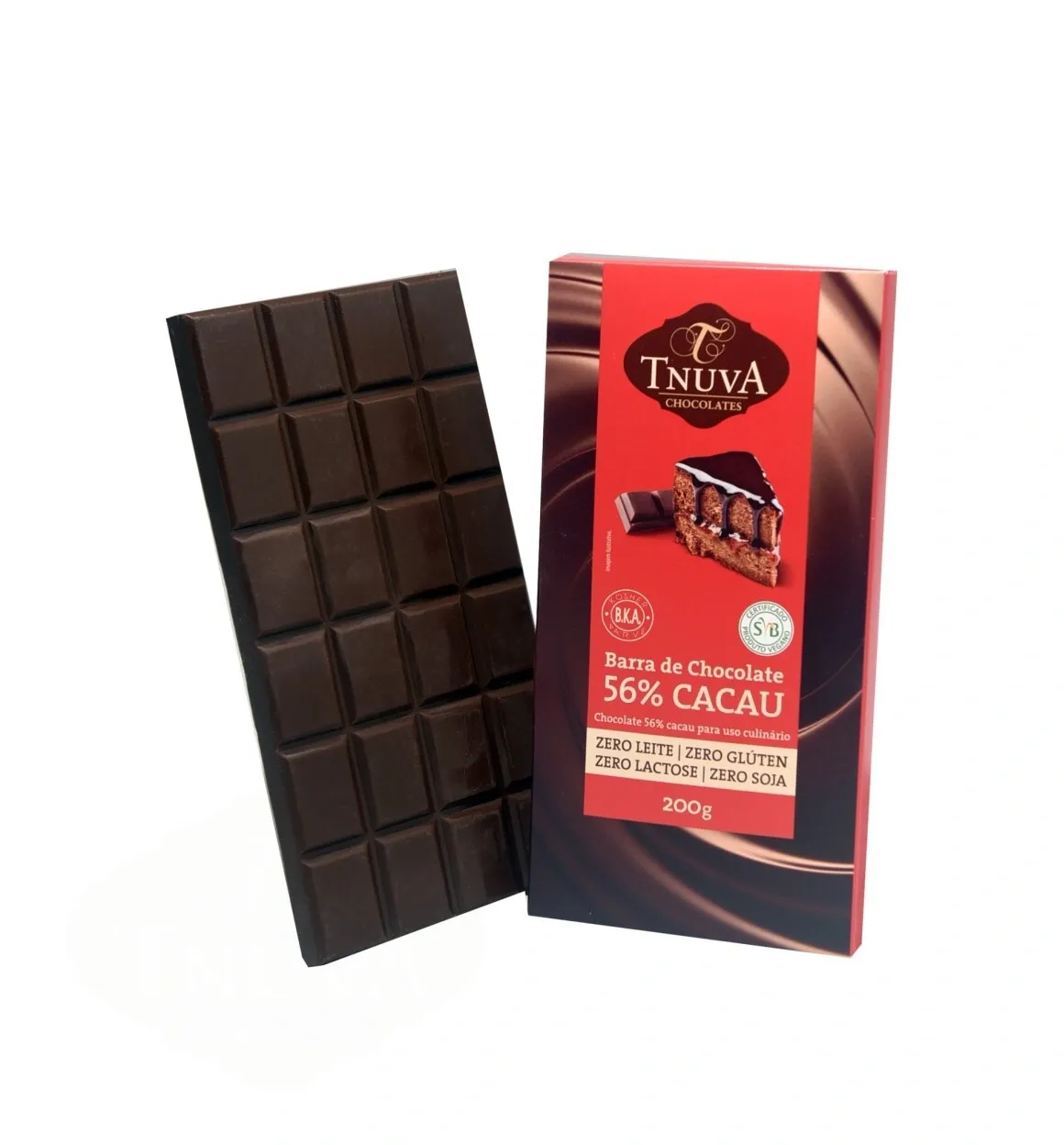 Barra de Chocolate 56% Cacau Tnuva 200g