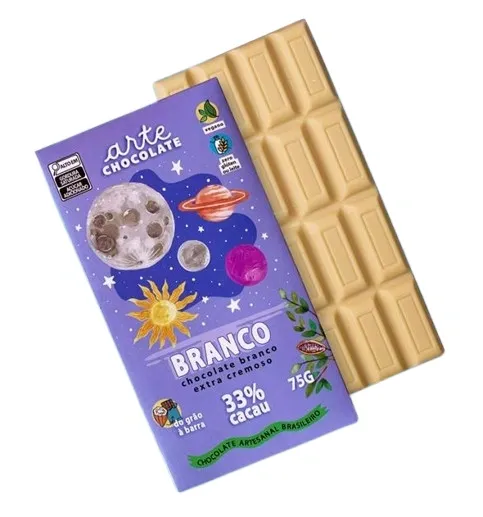 Barra de Chocolate Branco Extra Cremoso 33% Cacau Arte Chocolate 75g