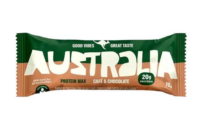 Barra de Proteína Australia Café e Chocolate Harts 70g