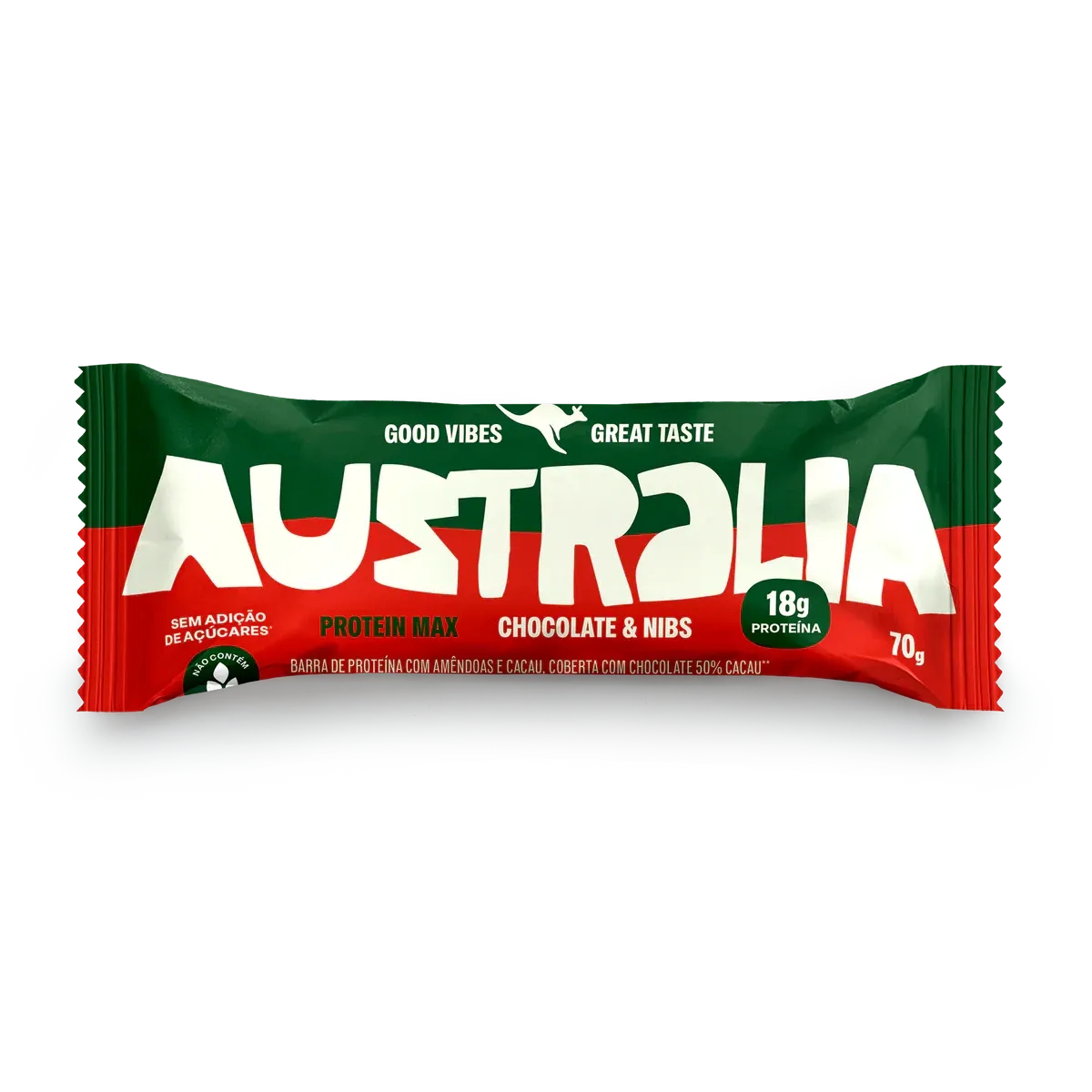 Barra de Proteína Australia Chocolate e Nibs Harts 70g
