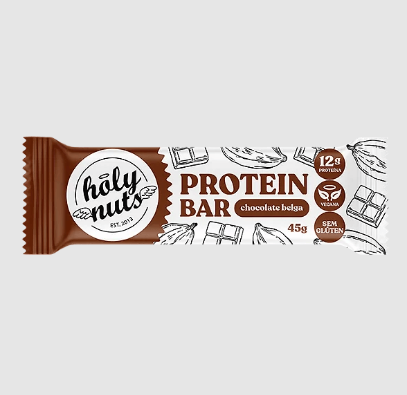 Barra de Proteina Chocolate Belga Holy Nuts 45g