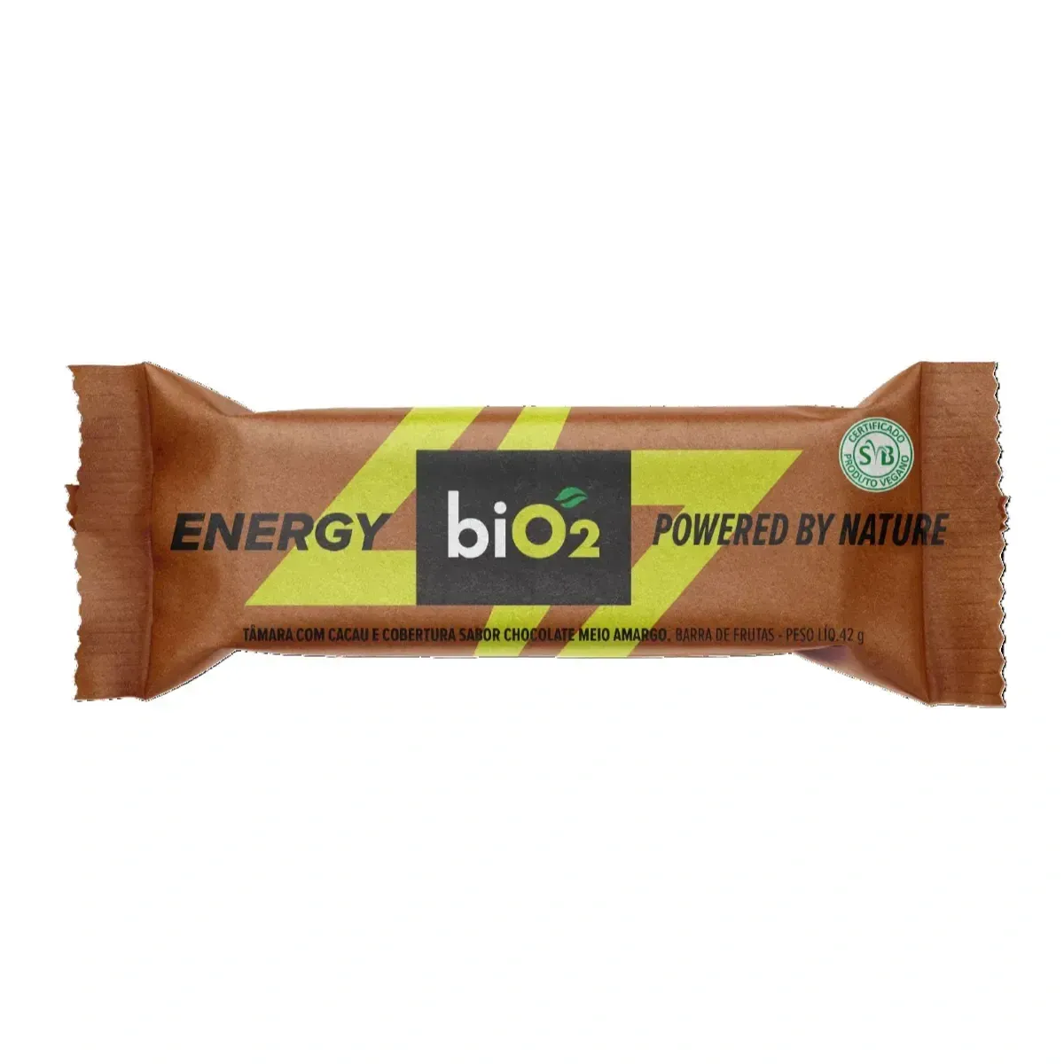 Barra Energy Tâmara com Cacau e Cobertura Sabor Chocolate Meio Amargo Bio2 42g