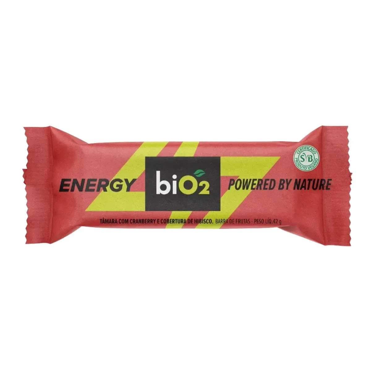 Barra Energy Tâmara com Cranberry e Cobertura Sabor Hibisco Bio2 42g