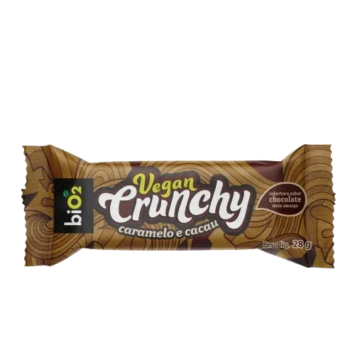 Barra Vegan Crunchy Caramelo e Cacau Bio2 28g