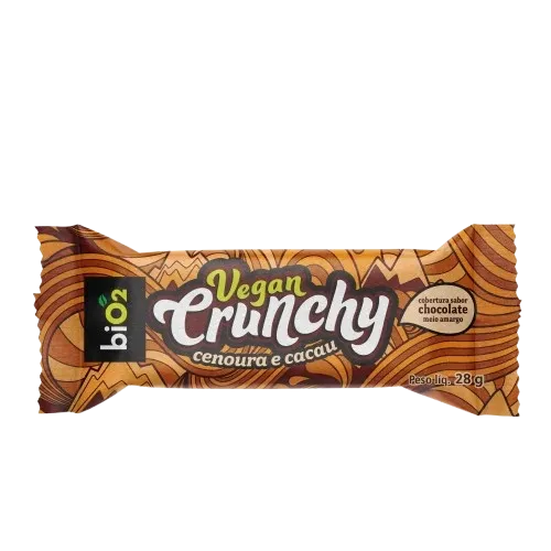 Barra Vegan Crunchy Cenoura e Cacau Bio2 28g