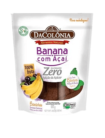 Barrinha de Banana com Açaí Zero Dacolônia 150g