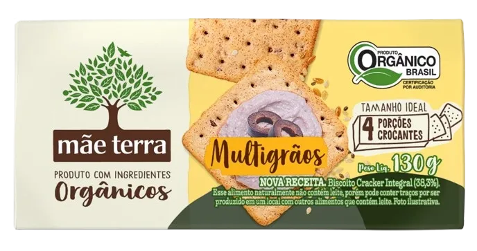 Biscoito Cracker Multigrãos Mae Terra 130g