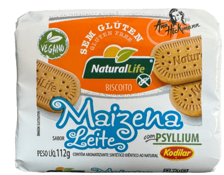 Biscoito de Maizena Vegano Sabor Leite Sem Glúten Natural Life 112g