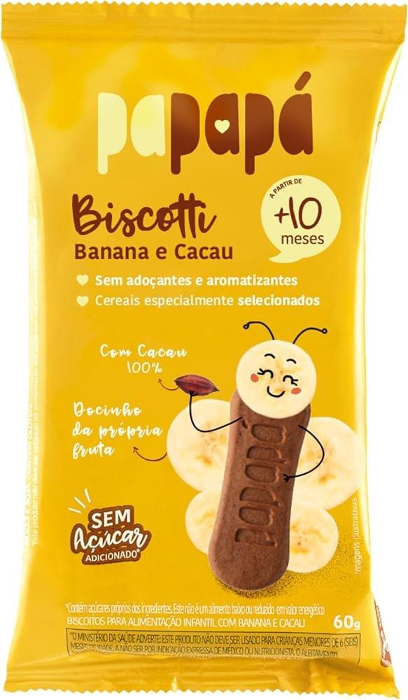Biscoito Infantil Banana e Cacau Papapá 60g