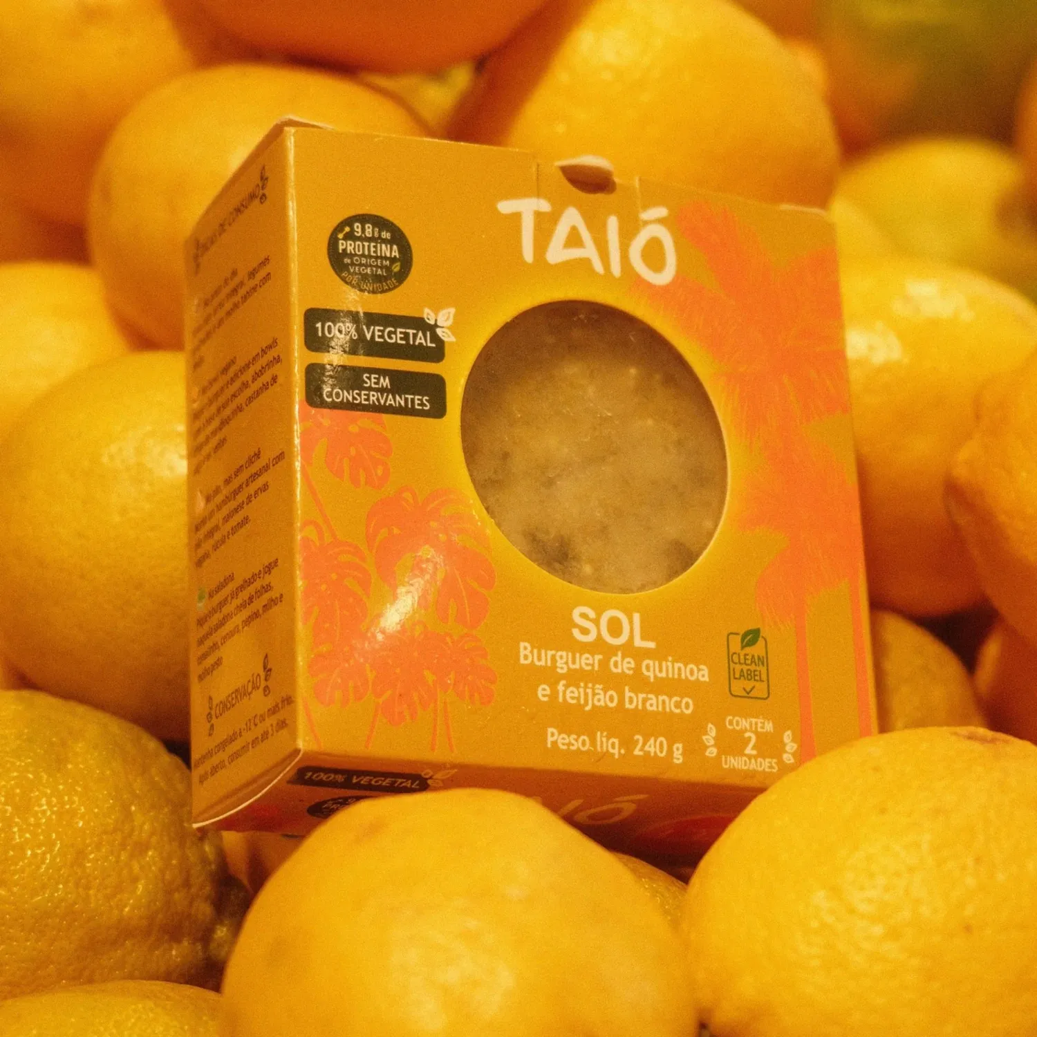 Burguer de Quinoa e Feijão Branco Sol Taió 240g refrig.