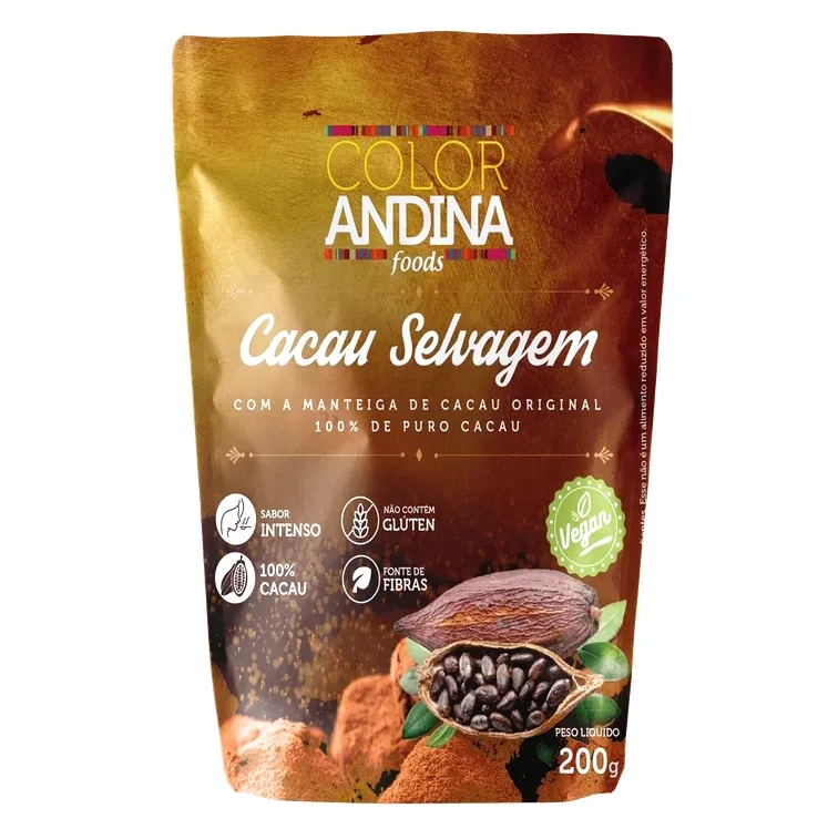 Cacau Selvagem 100% Puro Color Andina 200g
