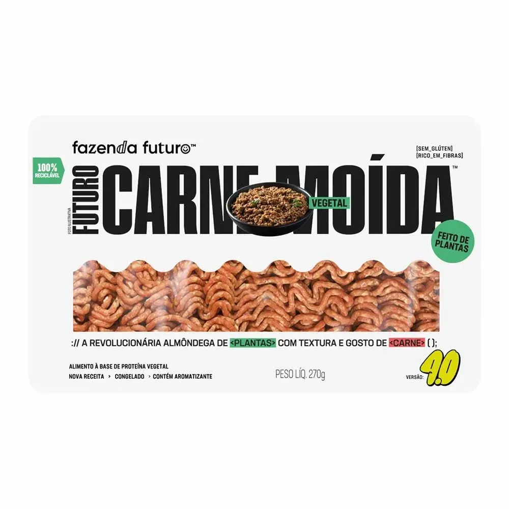 Carne Moida Vegetal Fazenfa Futuro 270g  refrig.