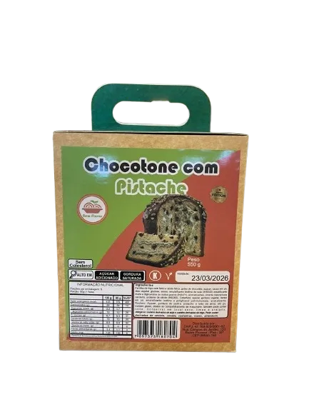 Chocotone Vegano com Creme de Pistache New Flavor 550g