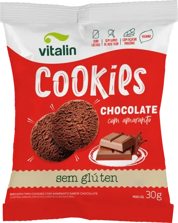 Cookies Amaranto Com Cacau Vitalin 30g
