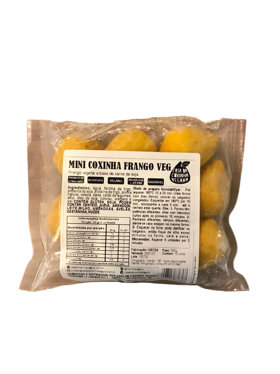 Coxinha de Frango Veg A Casa da Coxinha 300g refrig.