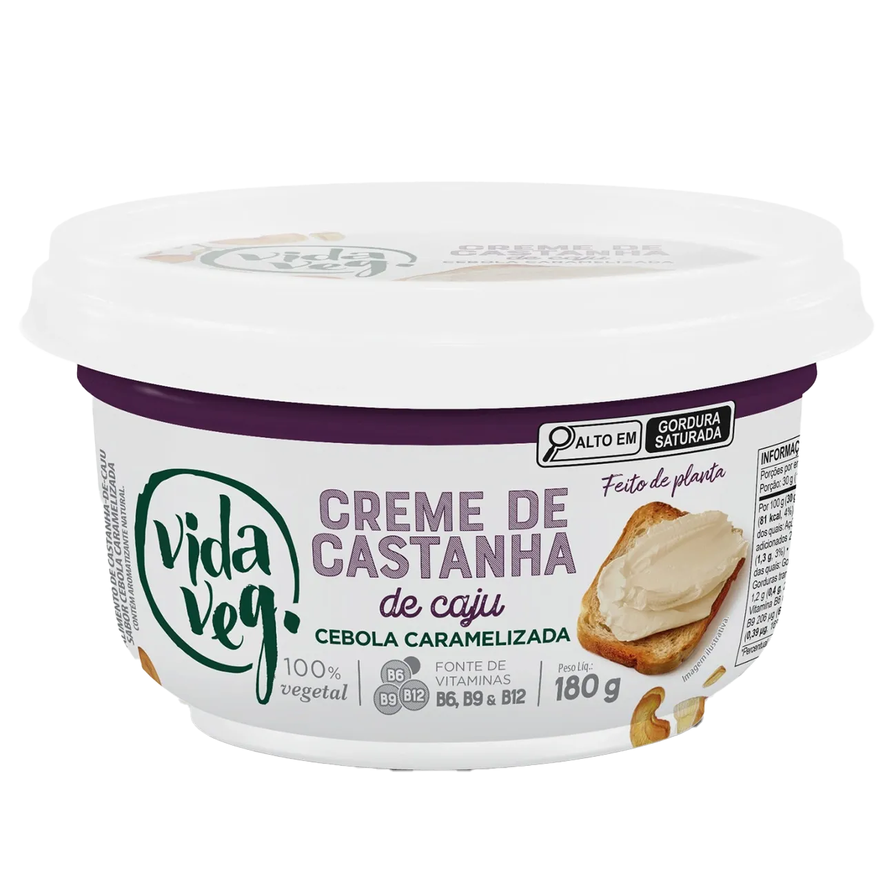 Creme De Castanha De Caju Cebola Caramelizada Vida Veg 180g refrig.
