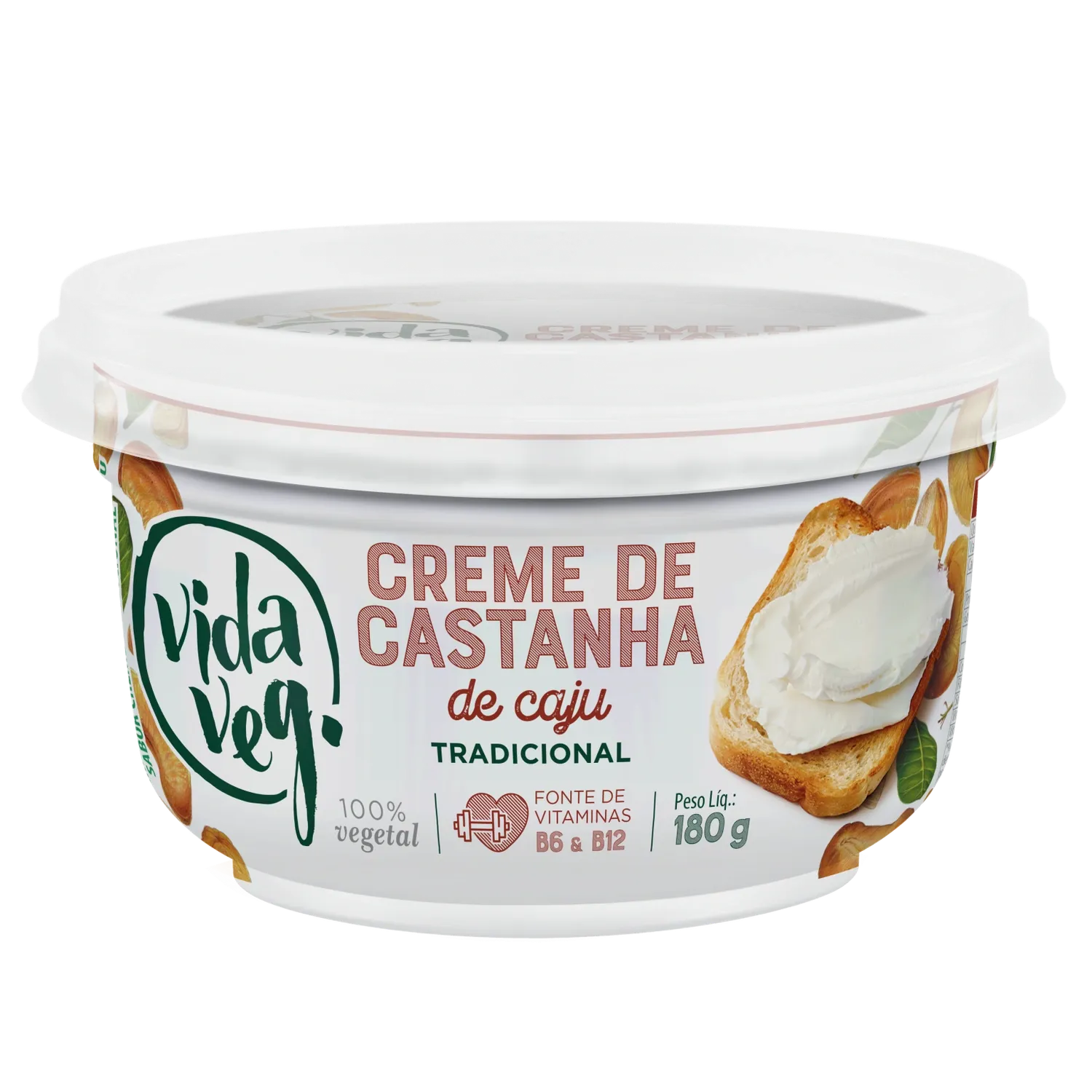 Creme de Castanha de Caju Tradicional Vida Veg 180g refrig.