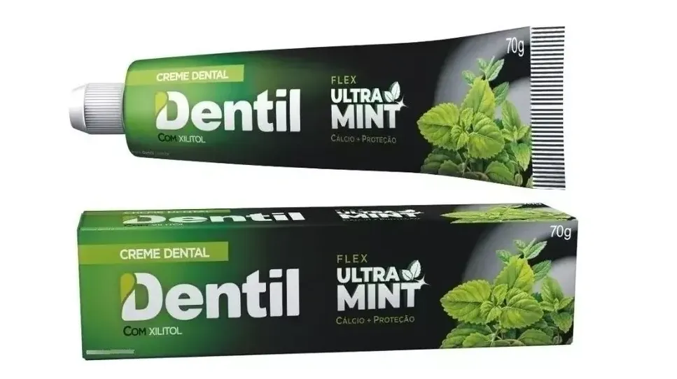 Creme Dental Ultra Mint Refrescante Sem Fluor Dentil  70g