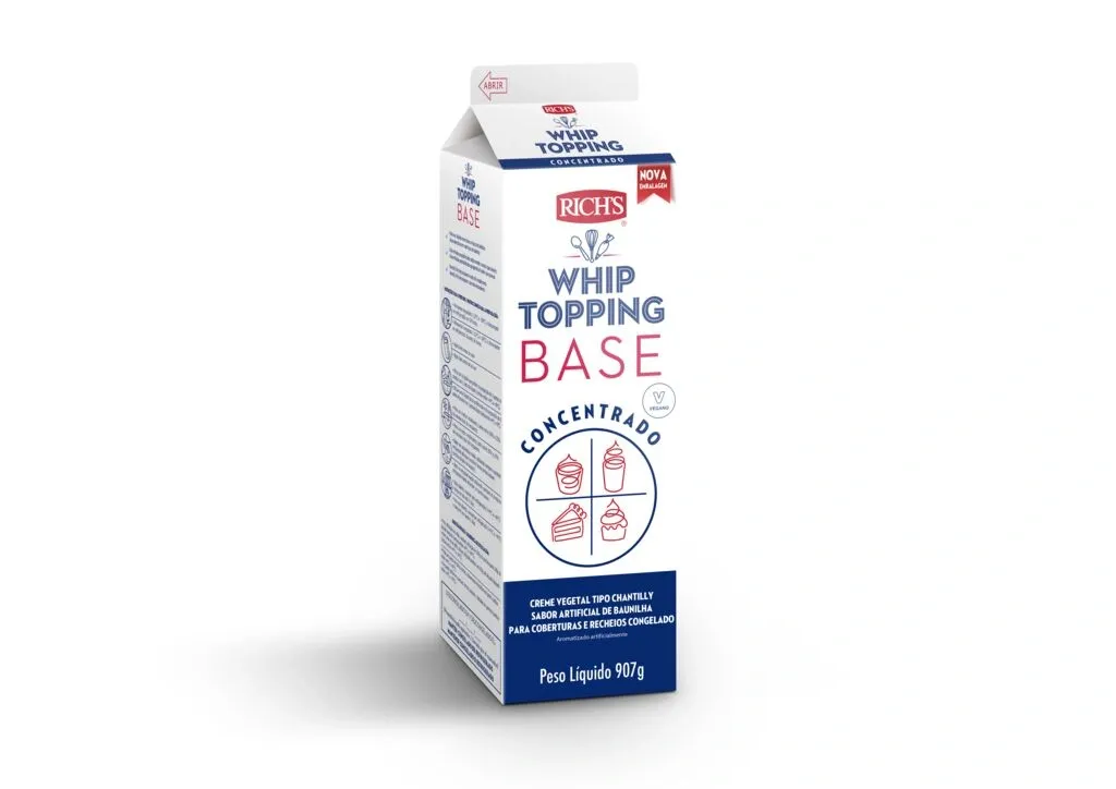Creme tipo Chantilly Whip Topping Base Vegano Richs 907g refrig.