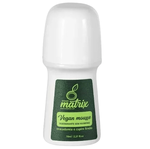 Desodorante Natural Roll On Macadamia e Capim Limão Green Matrix 70ml