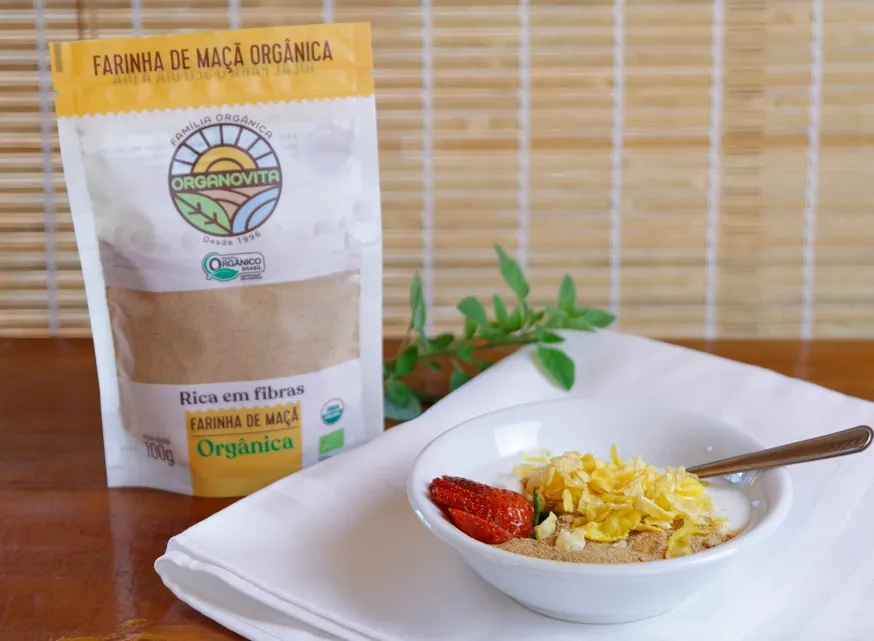 Farinha de Maçã Orgânica Organovita 100g