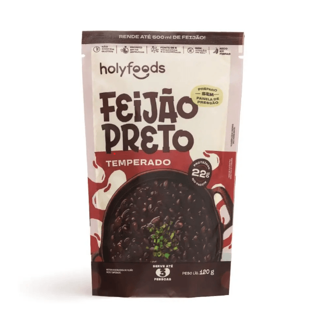 Feijão PretoTemperado Holy Soup 120g