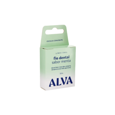 Fio Dental Sabor Menta com Cera Vegetal Alva 50m
