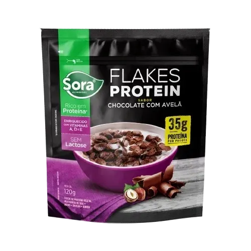 Flakes Protein Chocolate com Avelã  Sora 120g