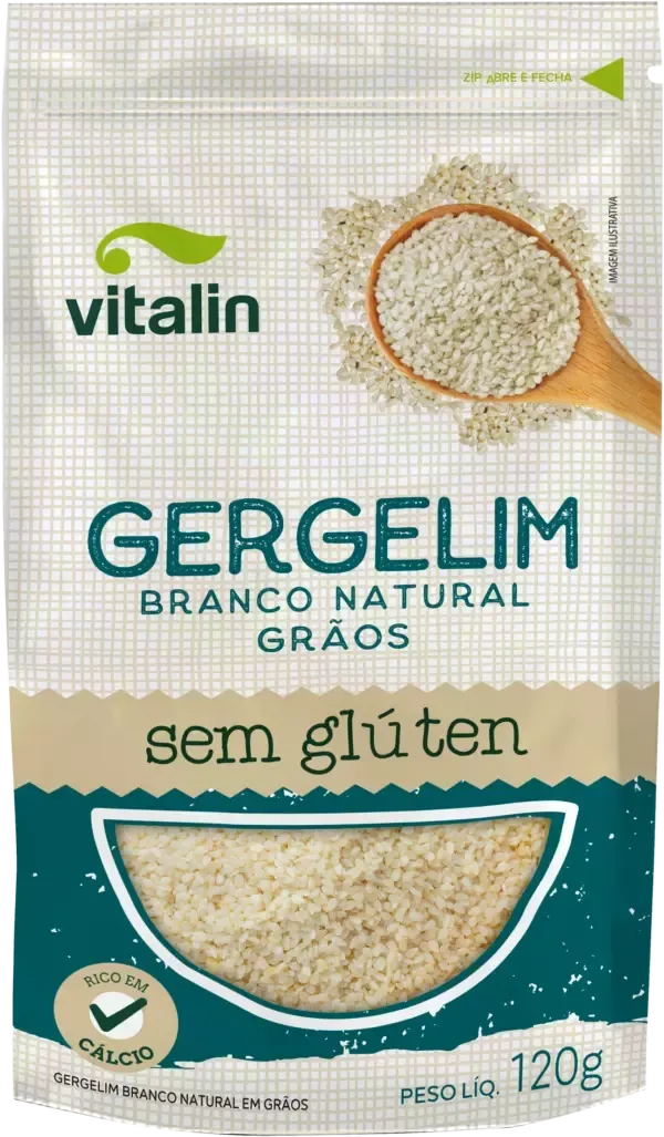 Gergelim Branco Grãos Integral Vitalin 120g