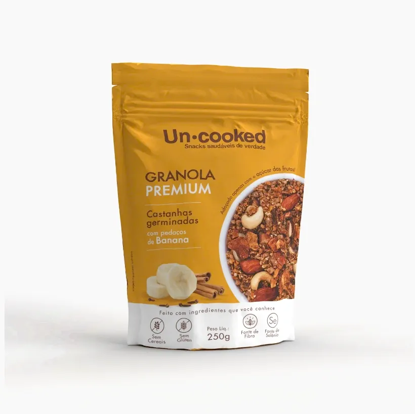 Granola Premium Castanhas Germinadas com Pedaços de Banana Uncooked 250g