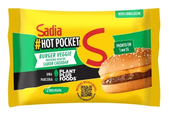 Hot Pocket Vegetal Sabor Cheddar Sadia Veg&Tal 145g refrig.