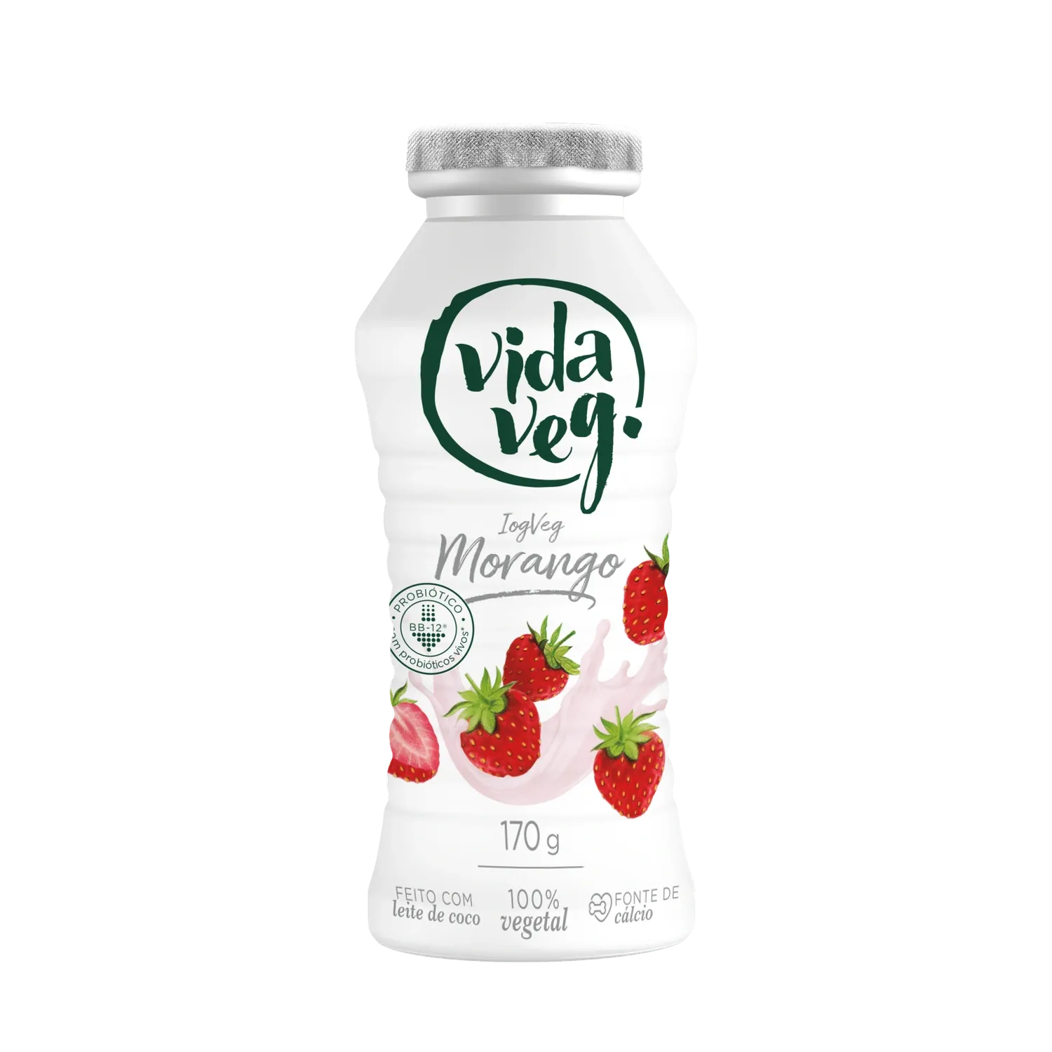 Iogurte Vegano De Morango Vida Veg  170g refrig.