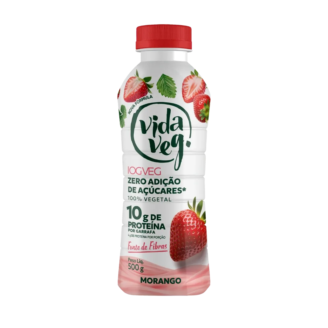Iogurte Vegano Proteico Morango Zero Vida Veg 500g refrig.