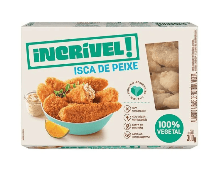 Isca de Peixe Vegetal Incrivel 300g refrig.