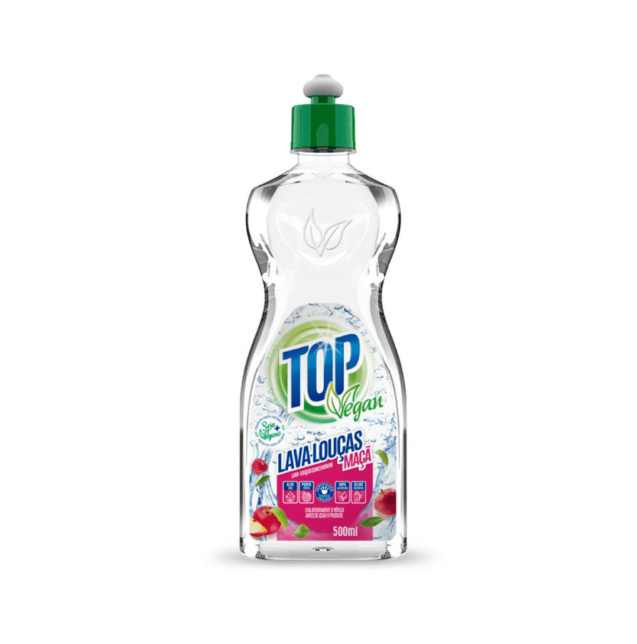 Lava Louça Concentrado Maça Top Vegan 500ml : BELEZA / LIMPEZA