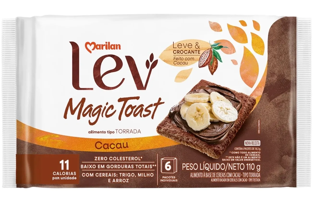 Lev Torrada Magic Toast Cacau Marilan 110g