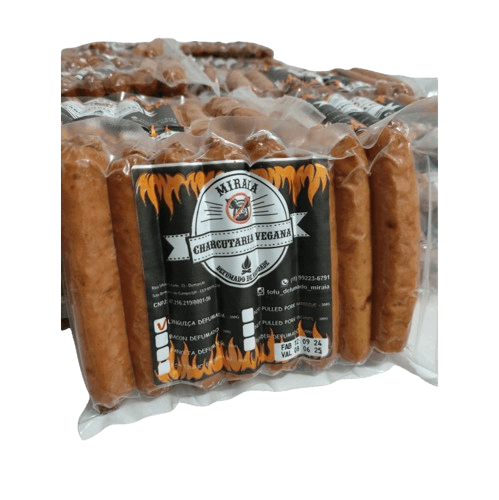 Linguiça Defumada Vegetal Miraia 300g refrig.