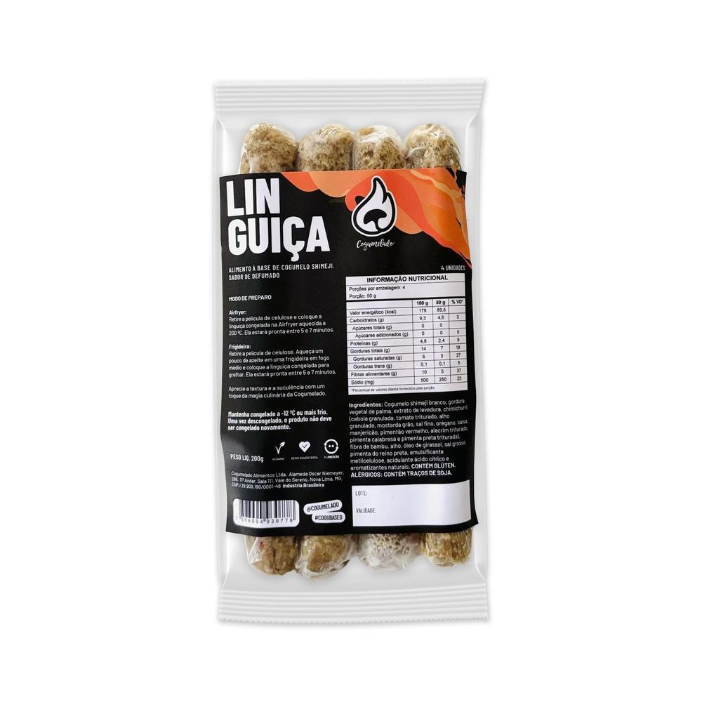Linguiça Vegetal Cogumelado 200g refrig.