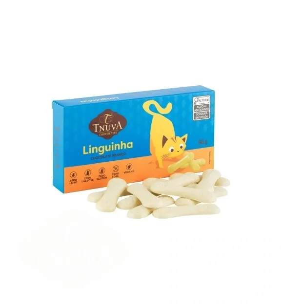 Linguinha de Gato Vegano Chocolate Branco Tnuva 80g
