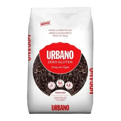 Macarrão De Arroz e Feijao Preto Parafuso Urbano 500g