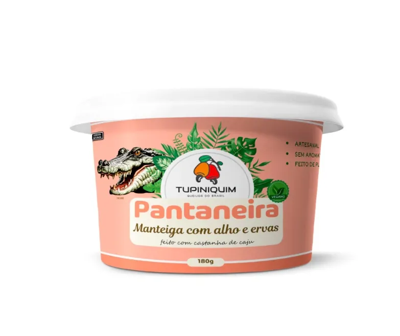 Manteiga Vegetal Alho e Ervas Pantaneira Tupiniquim 180g refrig.